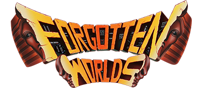 Forgotten Worlds logo for Sega Master System